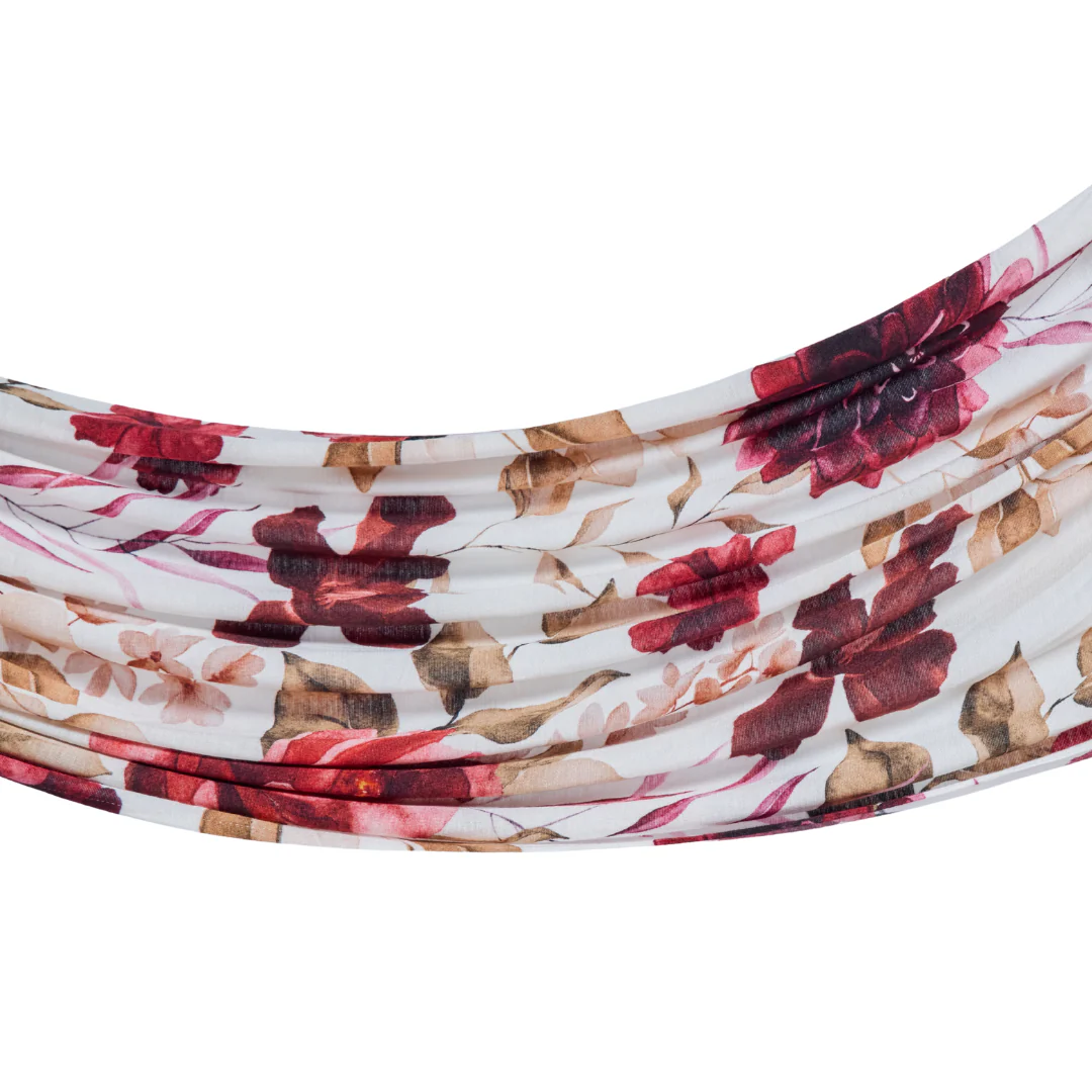 Crimson Floral Jersey Hijab - Image 7