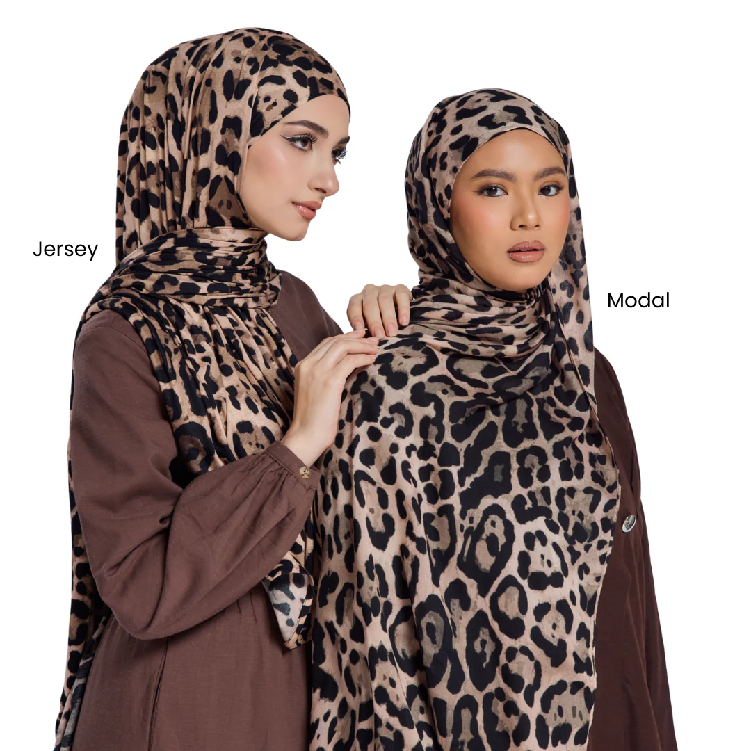 Golden Leopard Modal Hijab - Image 5