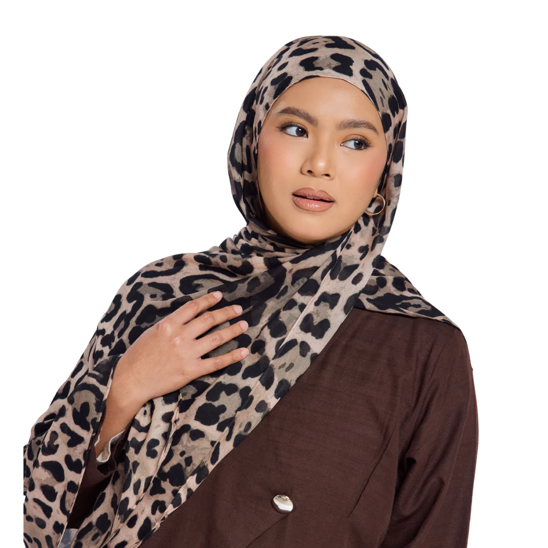 Golden Leopard Modal Hijab - Image 6