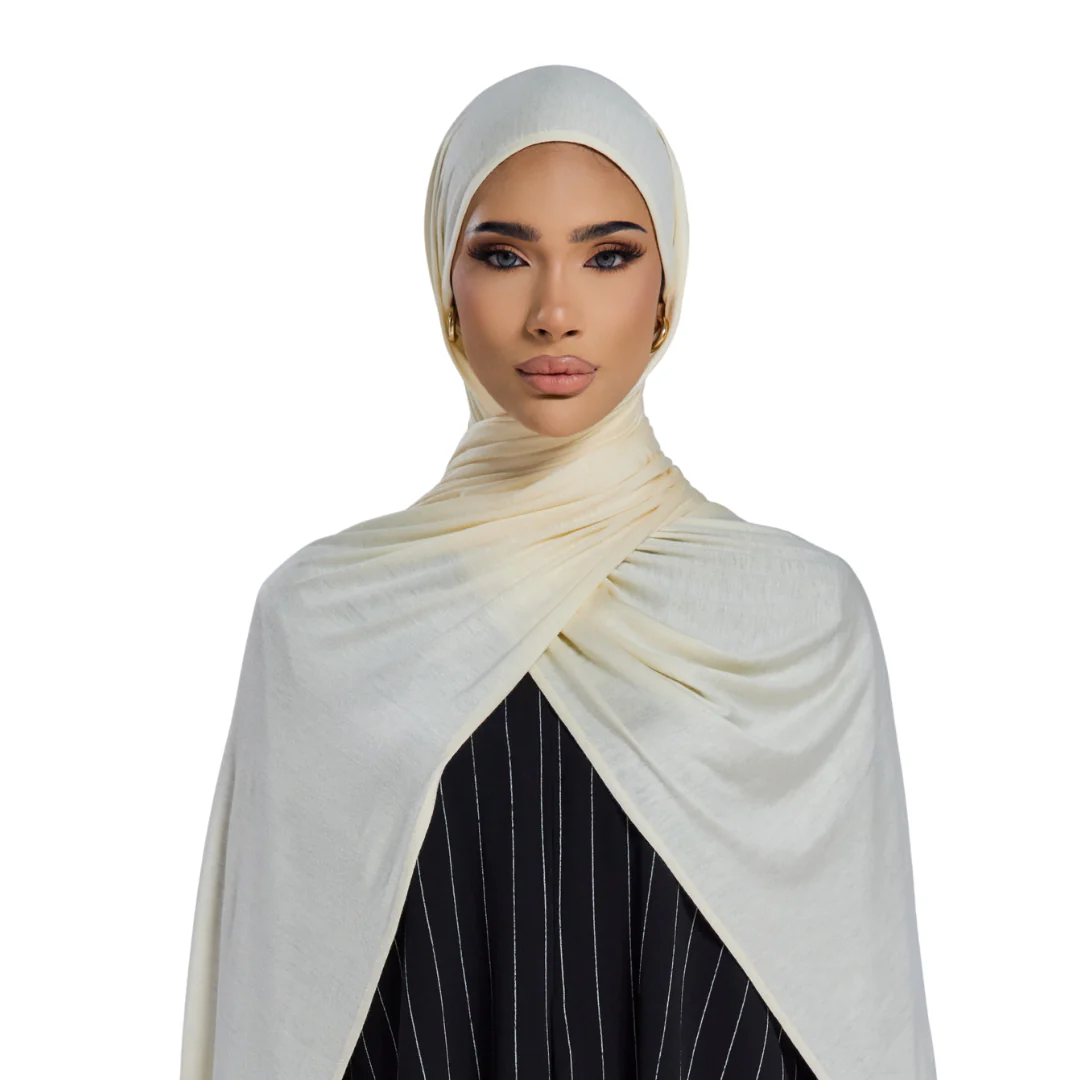 Ivory Jersey Hijab - Image 2