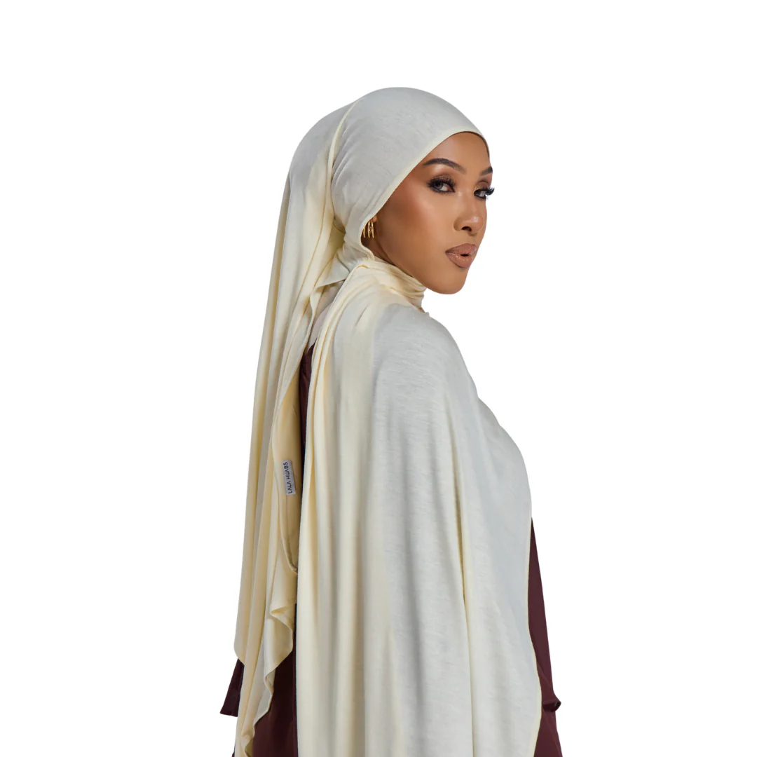 Ivory Jersey Hijab - Image 3