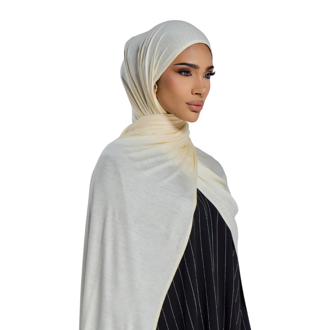 Ivory Jersey Hijab - Image 4