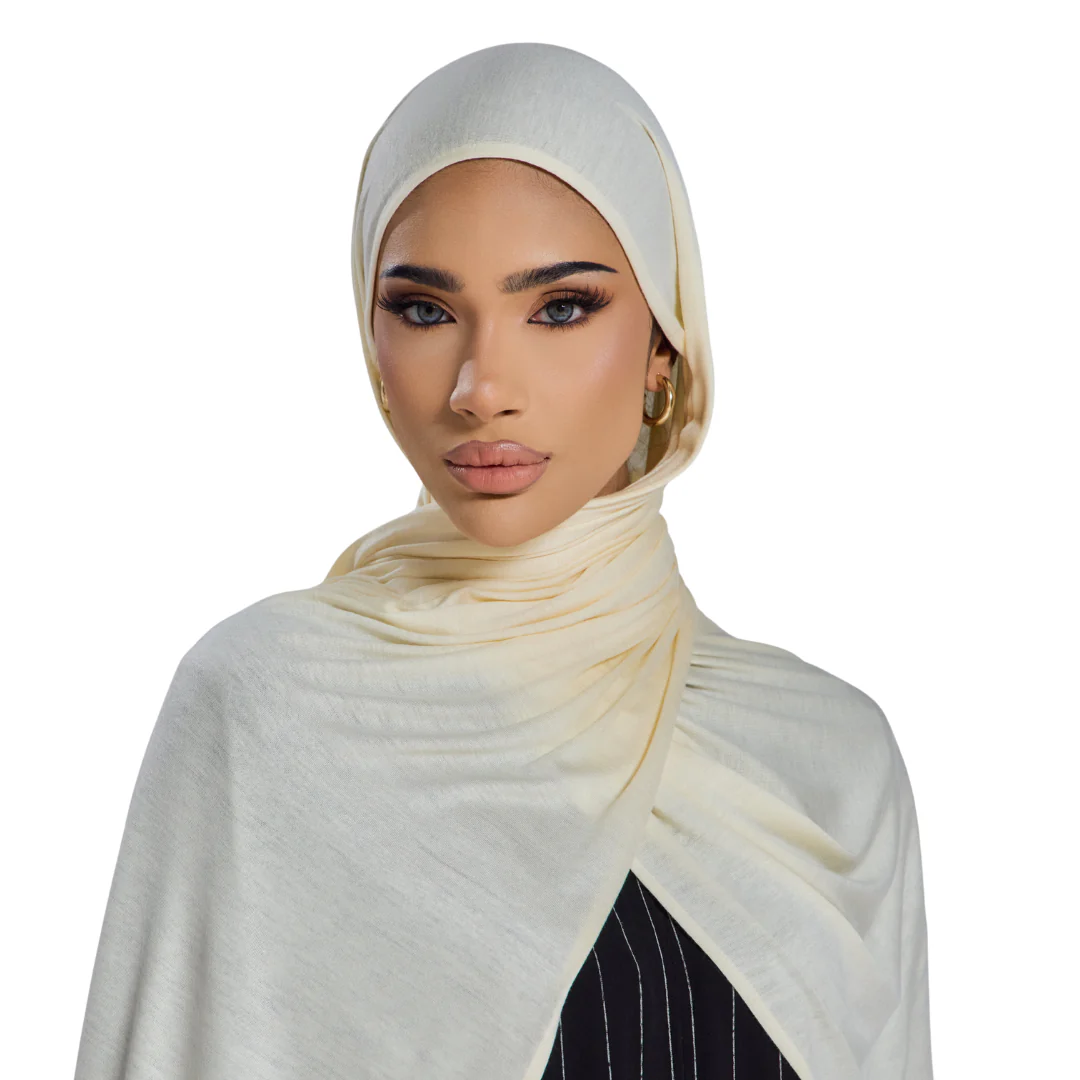 Ivory Jersey Hijab - Image 6