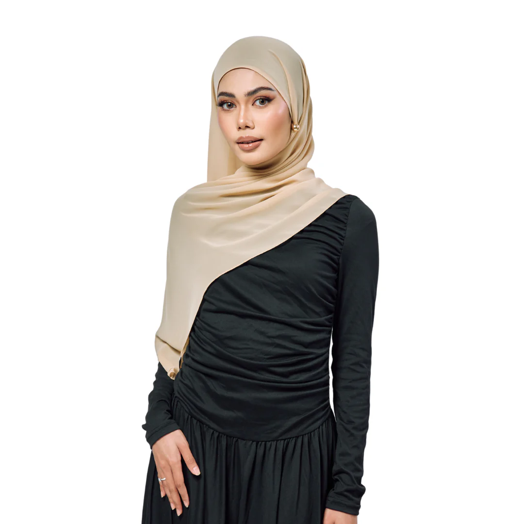 Macadamia Chiffon Hijab - Image 3