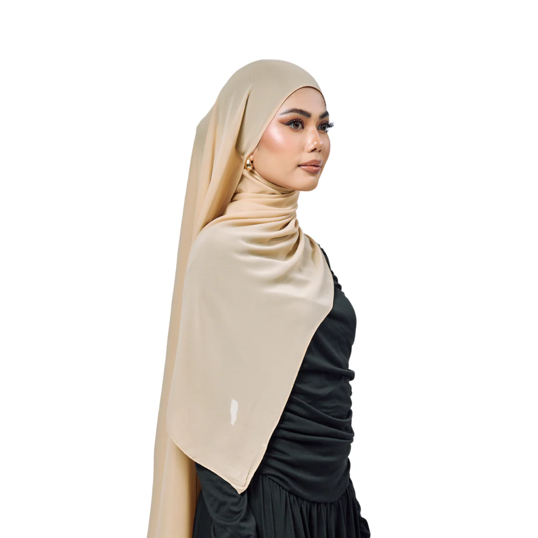Macadamia Chiffon Hijab - Image 4