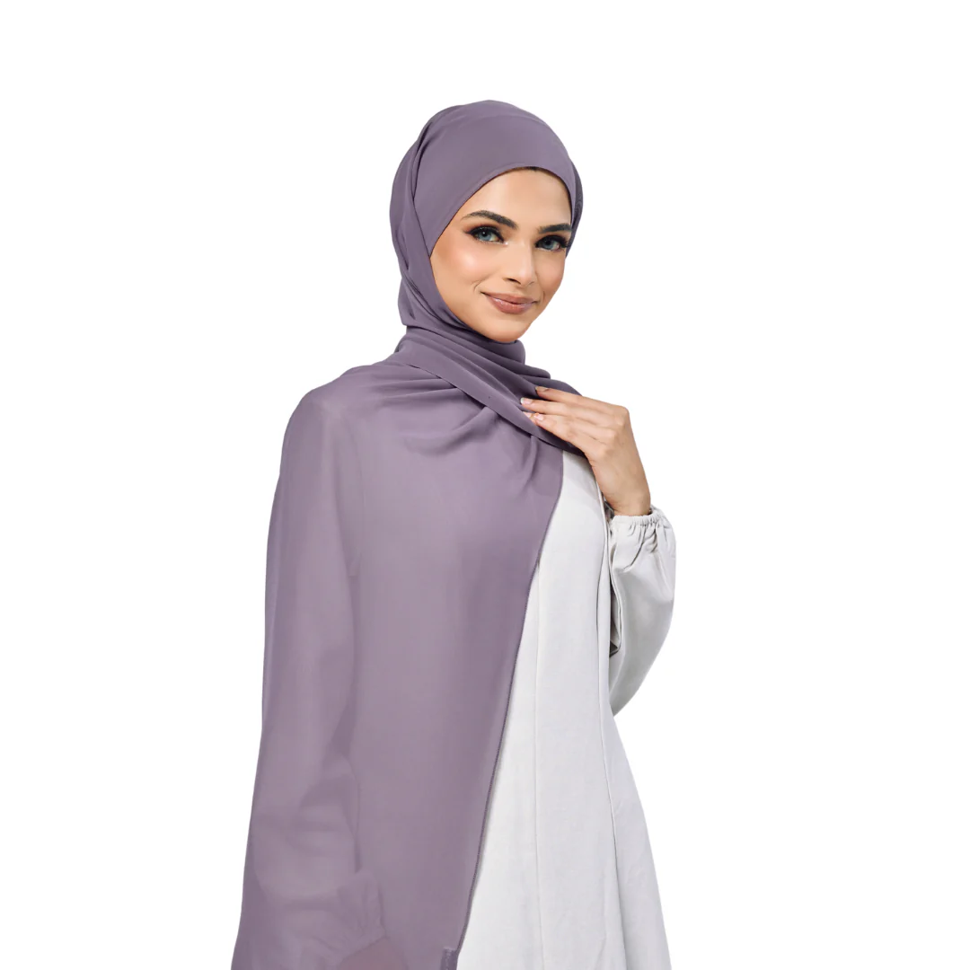 Mulberry Chiffon Hijab - Image 4