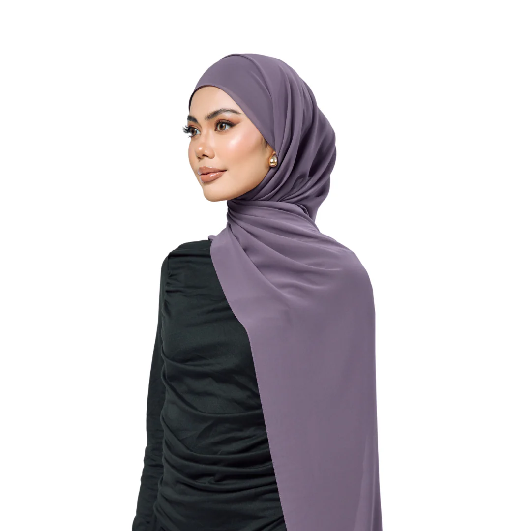 Mulberry Chiffon Hijab - Image 5