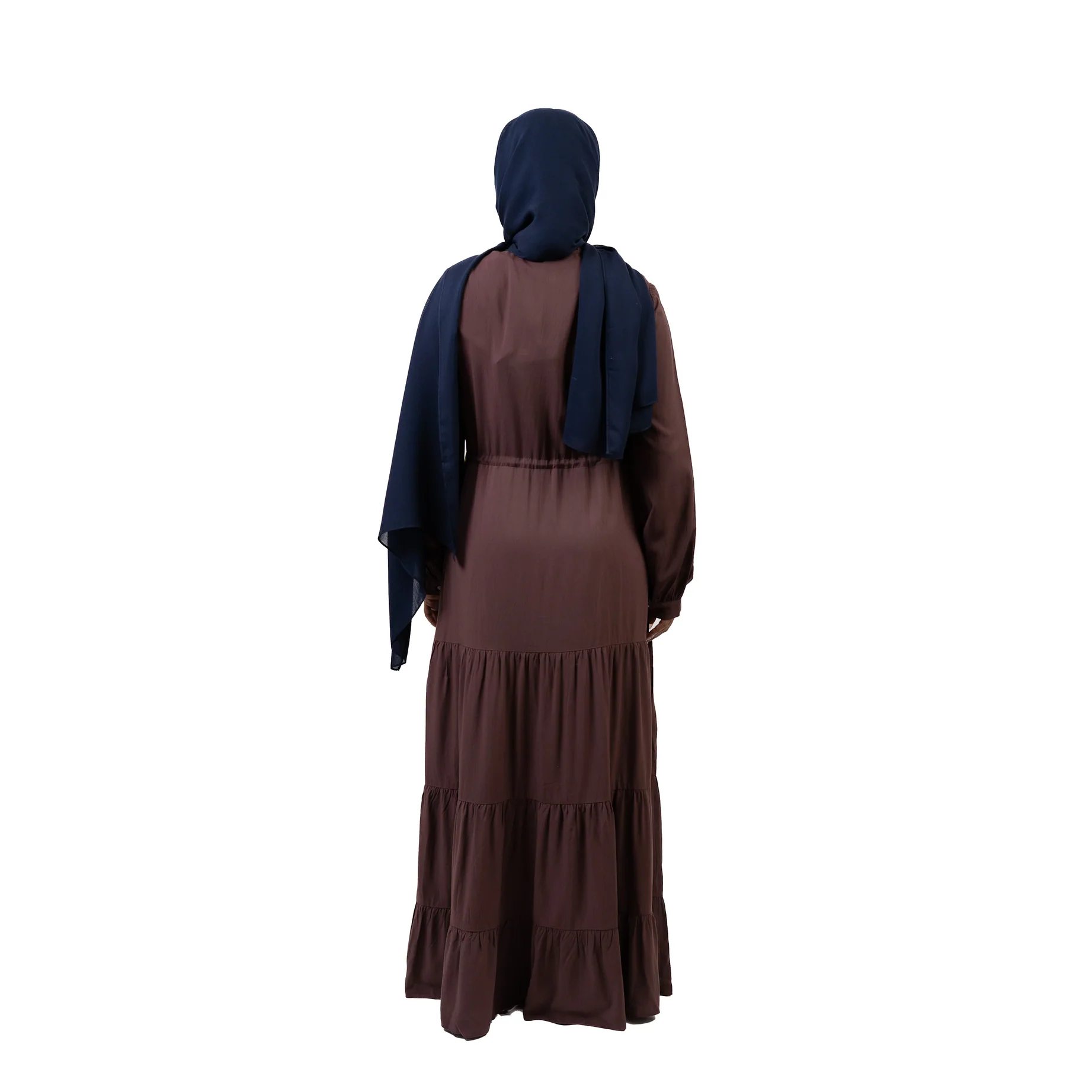 Rayon Maxi Dress - Espresso Brown - Image 4