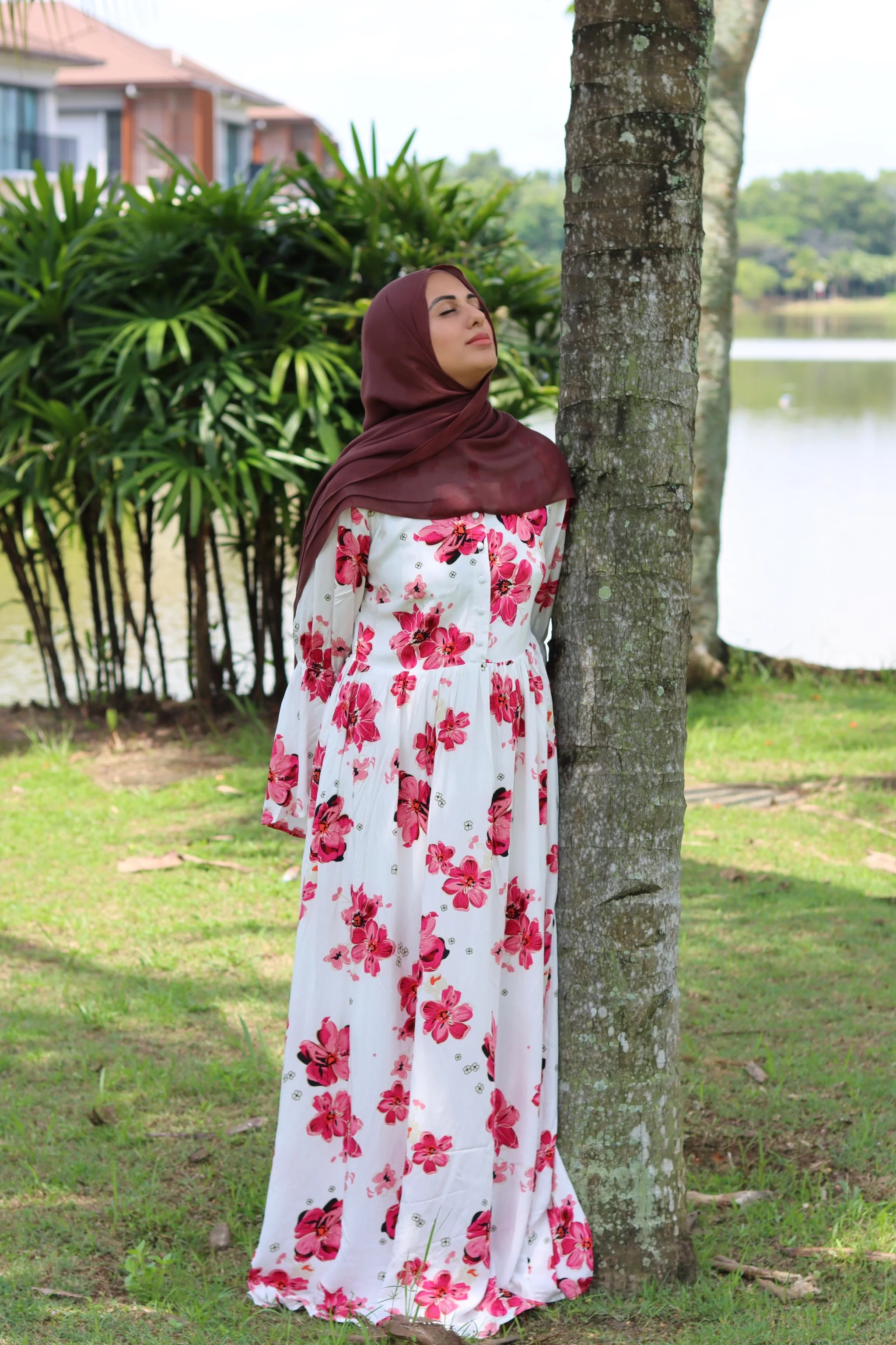 Rayon Maxi Dress - Petal Bloom Design with Butterfly Sleeves - Image 10