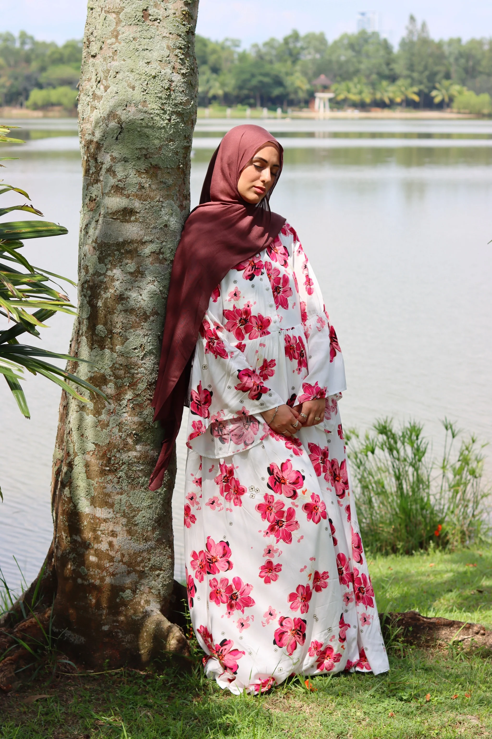 Rayon Maxi Dress - Petal Bloom Design with Butterfly Sleeves - Image 12