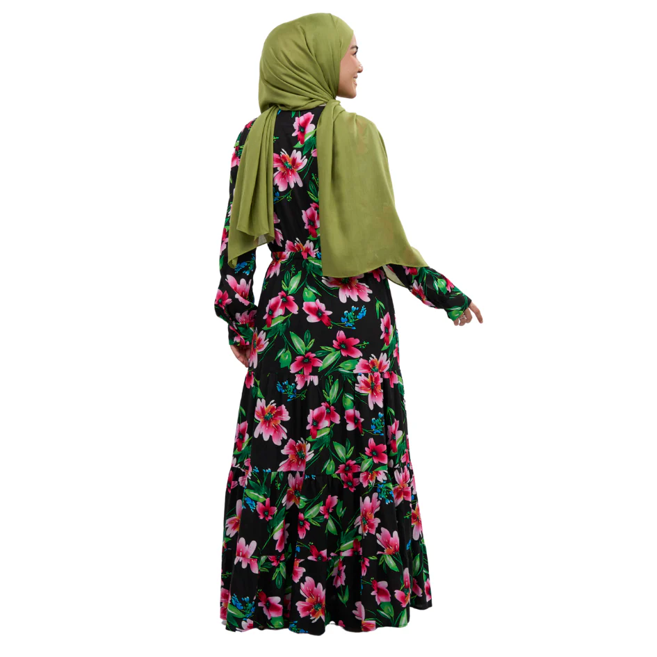Rayon Maxi Dress 2.0 - Wild Hibiscus Design - Image 3
