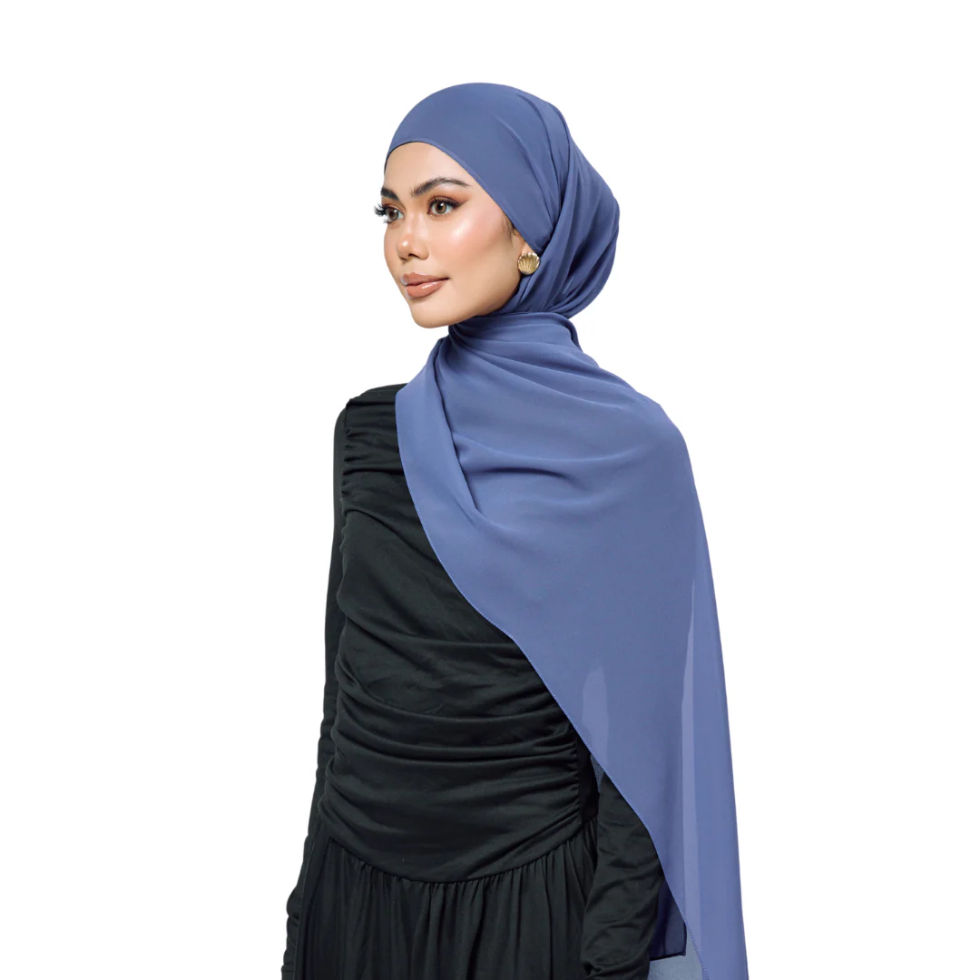 Slate Chiffon Hijab - Image 3