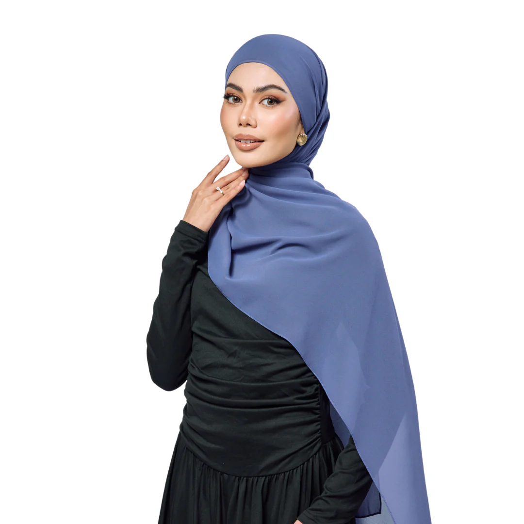 Slate Chiffon Hijab - Image 4