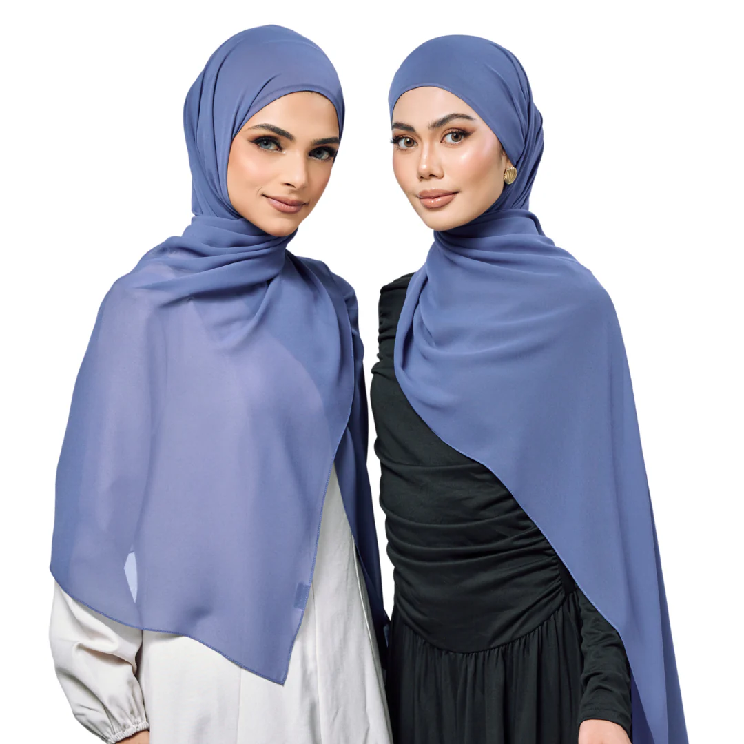 Slate Chiffon Hijab - Image 5