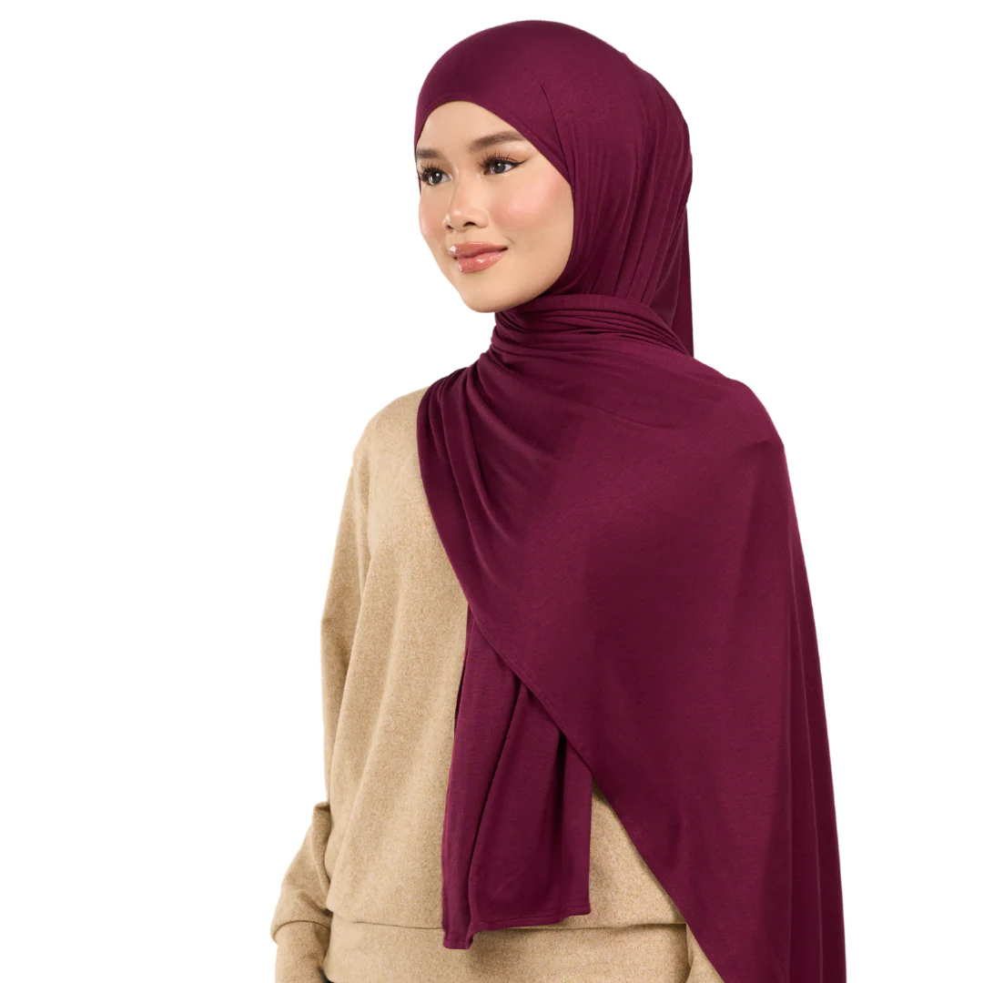 Spiced Fig Jersey Hijab - Image 3