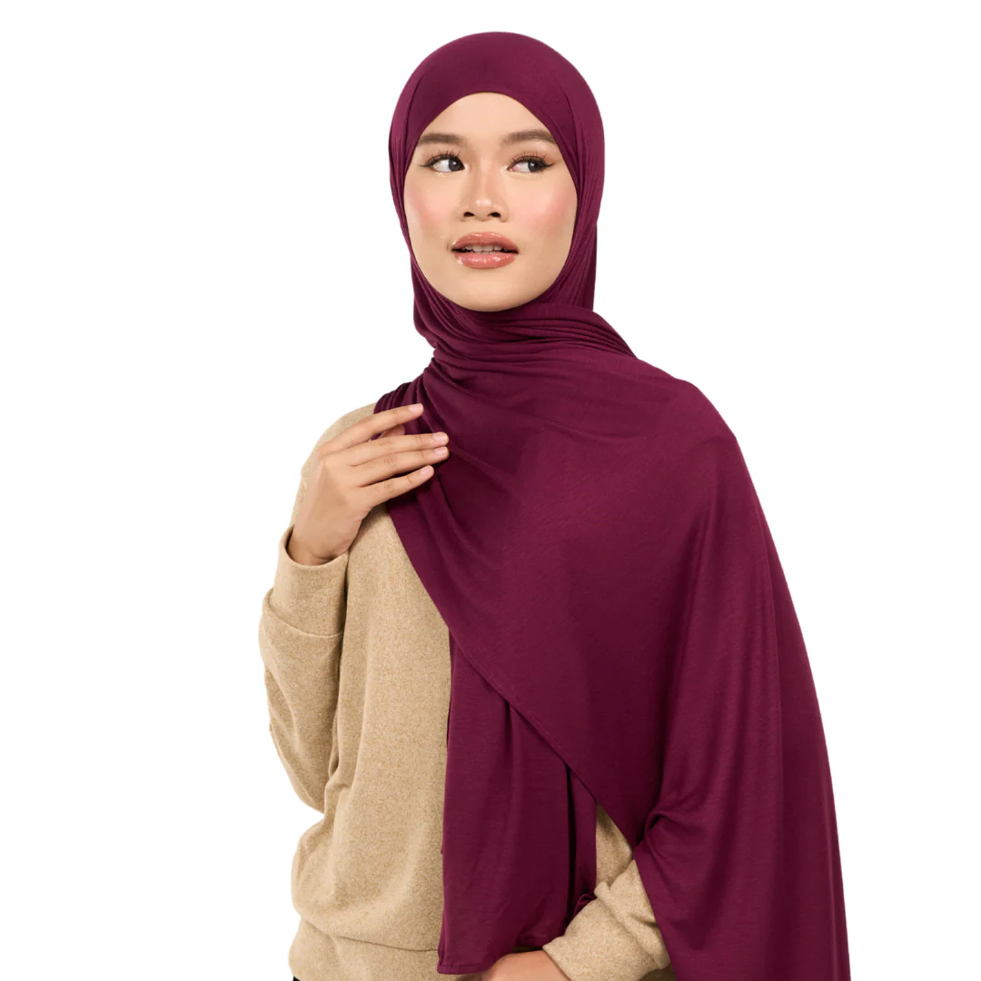Spiced Fig Jersey Hijab - Image 4