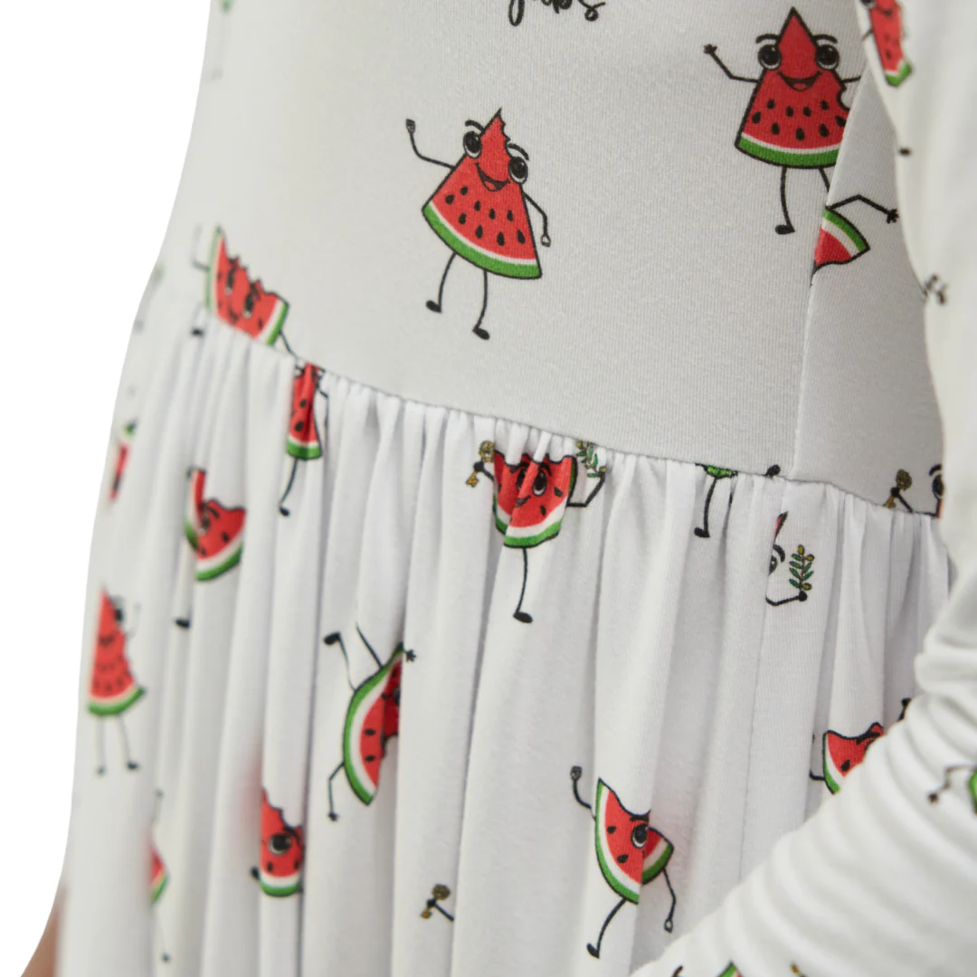 Watermelon Friends Kids Bamboo Dress - Image 7