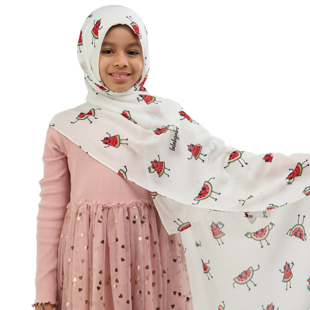 Watermelon Friends Kids Modal Hijab - Image 3
